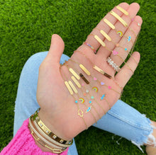 Load image into Gallery viewer, 18K ID Three Hearts Baby/Girls Bracelet