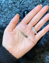 Load image into Gallery viewer, 18K Yellow Gold Curb Chain ID Bracelet