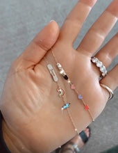 Load image into Gallery viewer, 18K ID Three Hearts Baby/Girls Bracelet