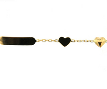 Load image into Gallery viewer, 18K ID Flat/Puffy Heart Baby/Kids Bracelet