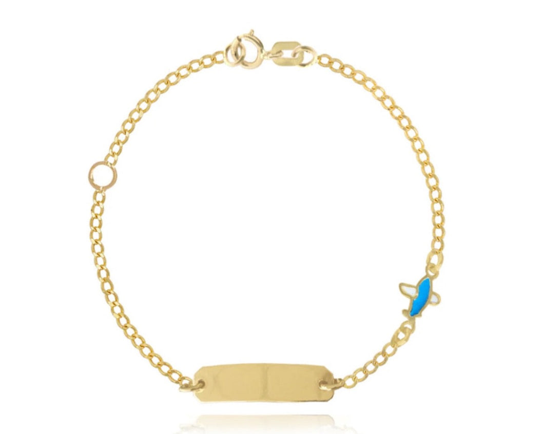 18K ID Airplane Baby/Kids Bracelet