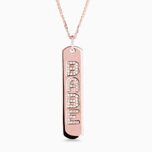 Load image into Gallery viewer, Personalized Diamond Longtag Necklace
