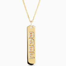 Load image into Gallery viewer, Personalized Diamond Longtag Necklace
