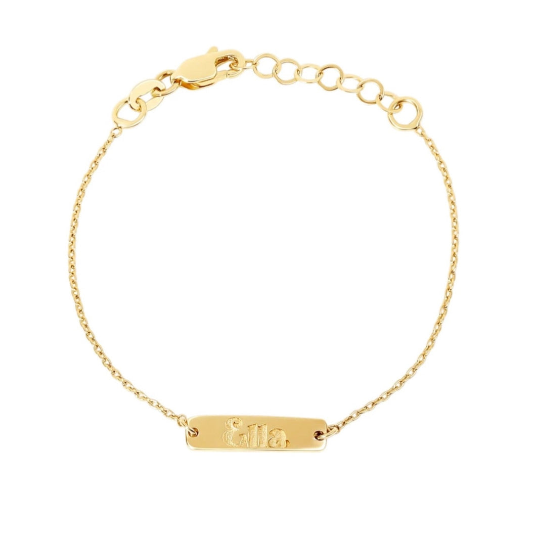 Classic Solid Gold ID Bracelet