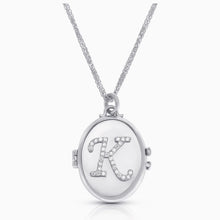 Load image into Gallery viewer, Diamond Initial Locket Necklace
