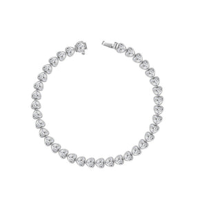 18K Diamond Bezeled Heart Bracelet