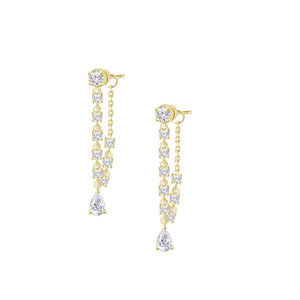 Diamond Drop Pear Earring