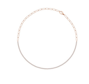 Diamond Paperclip Necklace