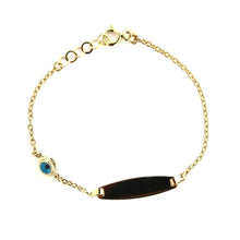 Load image into Gallery viewer, 18K ID Enamel Evil Eye Bracelet
