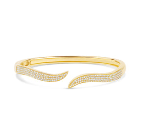 Pave Diamond Wave Cuff