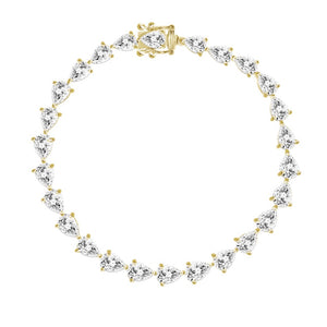 18K Pear Tennis Bracelet(8.5CT)