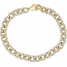 Load image into Gallery viewer, 18K Cuban Diamond Bracelet (5CT)
