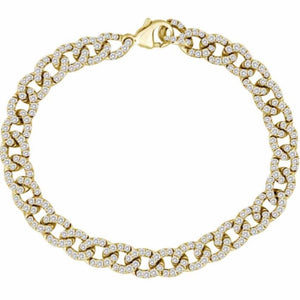 18K Cuban Diamond Bracelet (5CT)