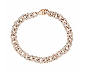 18K Cuban Diamond Bracelet (5CT)