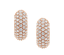 Load image into Gallery viewer, 18K Diamond Dome Huggie Earrings
