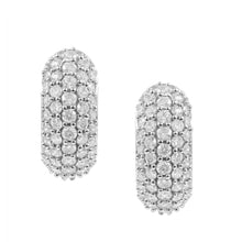 Load image into Gallery viewer, 18K Diamond Dome Huggie Earrings
