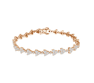 18K Diamond Trinity Tennis Bracelet