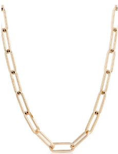 Large Elongated Link Necklace