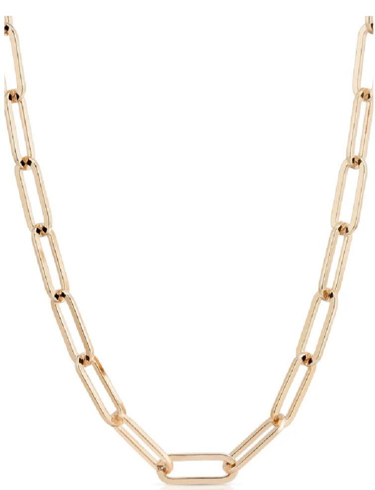 Large Elongated Link Necklace