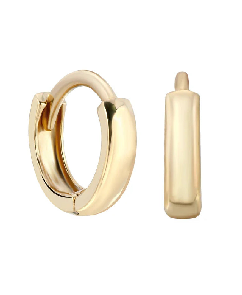 14K Yellow Gold Huggies