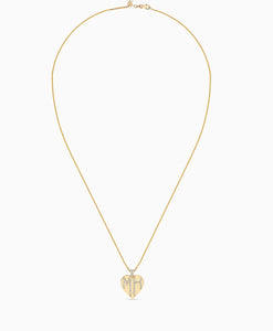 Dripping Monogrammed Heart Necklace