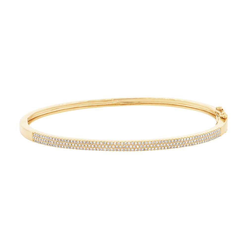 3 Row Diamond Pave Bangle