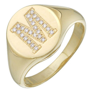 Statement Initial Diamond Ring