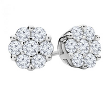 Load image into Gallery viewer, Diamond Cluster Stud Earring
