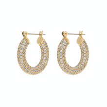 Load image into Gallery viewer, Baby Pave Amalfi Hoops
