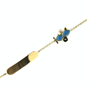 18K ID Airplane Baby/Kids Bracelet