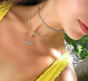 Diamond Pave MAMA Necklace