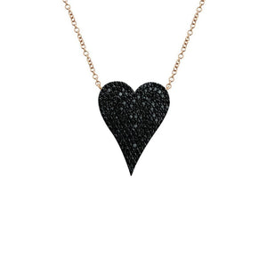 Medium Pave Heart Necklace