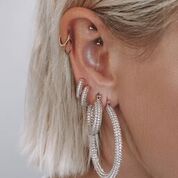 Load image into Gallery viewer, Baby Pave Amalfi Hoops
