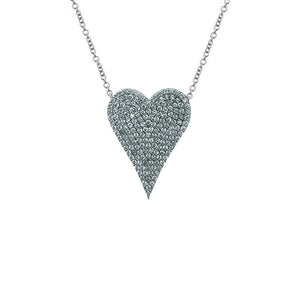 Medium Pave Heart Necklace