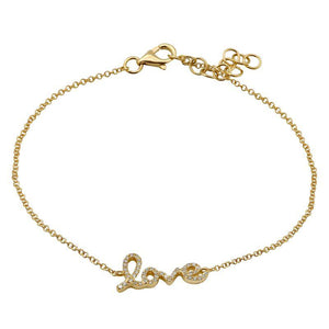 Pave Script LOVE Bracelet