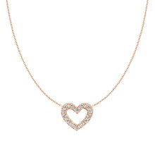 Load image into Gallery viewer, Mini Open Heart Diamond Necklace
